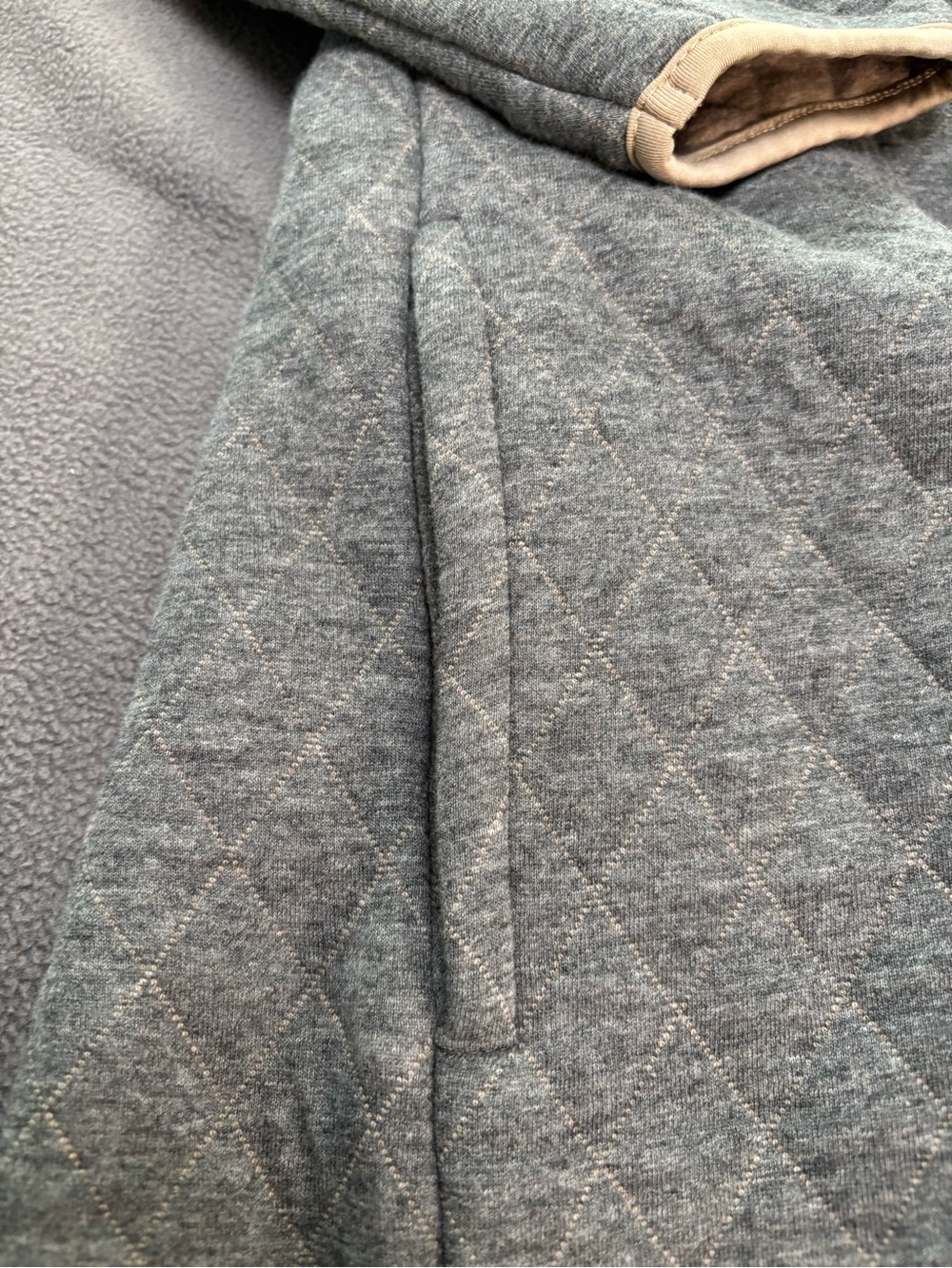 Magellan Outdoors XL Classic Fit Quilted Pullover Gray Beige 100% Cotton Knit - Picture 5 of 10